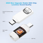 USB C to Lightning Headphone Audio Adapter, 3-in-1 Type C Male to Female Lightning Earphone Converter with Charge/Data Transfer,Compatible with iPhone 16/15 Plus/Pro/Max, iPad Pro/Air 6/5/4