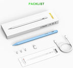Stylus Pen for iPad 2018-2025: 15 Mins Fast Charging Pencil 1 Generation with Tilt Sensitivity Palm Rejection - Work for iPad Air 3 4 5 M2 M3- Pro 11" 12.9" M4 - Mini 5 6 - iPad 6 7 8 9 10 11 (Blue)