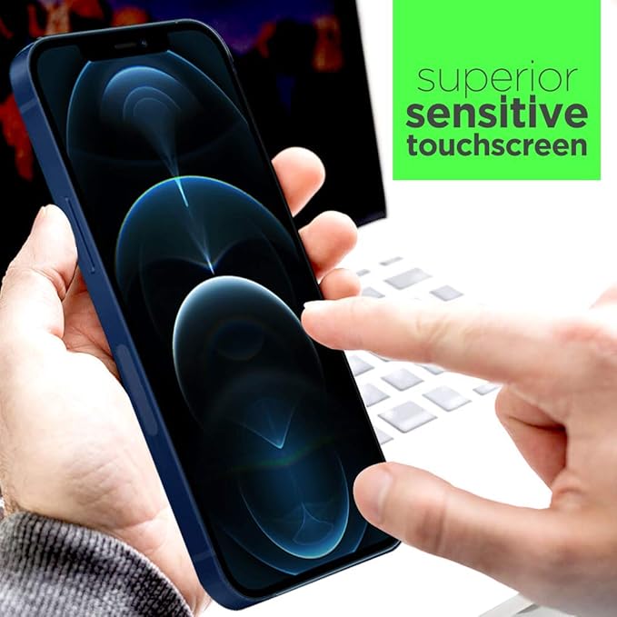 iPhone 12 Pro Max Tempered Glass Screen Protector [3 Pack]