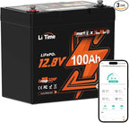LiTime 12V 100Ah Xtra-Mini Bluetooth Small LiFePO4 Battery (3)