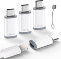 4 Pack Lightning to USB C Adapter for iPhone 15/16/16 Pro Max/Plus Samsung S24 Support Charging & Data Transfer,Type C Charger Connector Cable-NOT Support Audio/OTG/Headphone/Earbud/Apple -Pencil