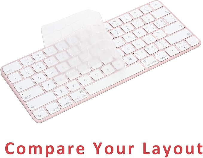Keyboard Cover for New M4 iMac Magic Keyboard (Model A3203/A2450, w/o Touch ID, w/o Numeric Key) - Ultra Thin, Protective and Clear Keyboard Cover Protector Skin