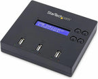 StarTech.com USB Flash Drive Duplicator and HDD/SSD Cloner Docking Station with LCD and Erase Modes, 1 to 2 Drive Copier, Sanitizer, and Dock (USBDUP12, SDOCK2U313R)