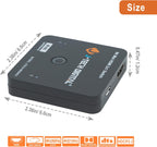 J-Tech Digital 8K HDMI 2.1 Mini Switch 2 in 1 Out 48Gbps 8K 60Hz 4K 120Hz HDR / HDR10 HDMI Switcher for Xbox PS5 BluRay with Auto Switch [JTECH-8KSW21]