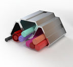 MOOY 1 peice Aluminum Alloy Pen Holder for Desk Office, Pen Organizer, Desk Tidy, FUSECUP, Tool-Free Assembly, Non-Slip Silicone Base, Customizable Pen Holder,1 Piece FUSECUP Holder with a Fuse-Rail