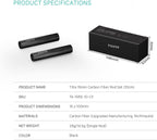 Tilta 2X Carbon Fiber Rods 15mm for Rail Support System | Increased Strength | Limited Reflection | Lightweight | DSLR Shoulder Rig, Camera Stabilizer Cage, Matte Box (10cm)