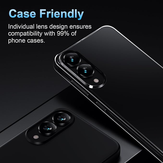 Korecase for Galaxy S25 Edge Camera Lens Protector, 9H Tempered Glass Anti Scratch Camera Screen Protector Shockproof Film Shcokproof Metal Ring Lens Protecor for Samsung S25 Edge,Colorful