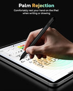 MoKo Pencil for iPad (A16) 11th 10th Gen, Stylus Pen for 2018-2025 Apple iPad 11/10/9/8/7/6/A16, Mini 7/6/5, Air M3/M2 11"/13"/5/4/3, Pro M4 13"/12.9"/11" Tilt Sensitivity, USB-C Fast Charging,Black