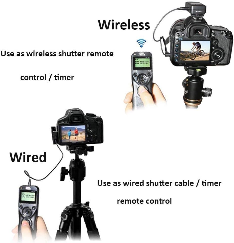 Wireless Shutter Release for Canon, Pixel TW-283 E3/N3 Wireless Remote Control Timer Shutter Release Cable for Canon EOS R EOS R5 R6 R3 1300D 1100D760D 70D 80D 90D 5D IV III 1D 6D 7D fujifilm GFX50R