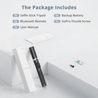 ATUMTEK 63"" Phone Tripod, Extendable Selfie Stick Tripod with Bluetooth Remote, All-in-One Aluminum Phone Tripod Stand with Cold Shoe Mount for 4”-7” iPhone and Android Smartphones Black, ATSS175