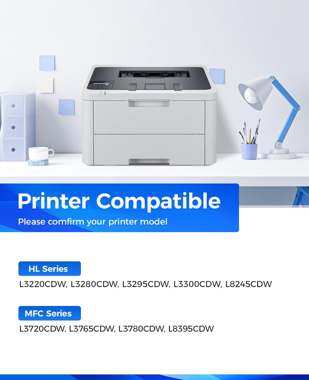 DR229CL Drum Unit (Not Toner)4-Pack Set Replacement Compatible for Brother DR-229CL Imaging Drum MFC-L3720CDW MFC-L3780CDW HL-L3220CDW HL-L3280CDW HL-L3300CDW HL-L3295CDW L8245CDW MFC-L8395CDW Printer