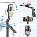 Auto Face Tracking Tripod 360° Rotation with Stand,Smart Gesture Control Travel Selfie Stick for Content Creator Tiktok YouTube Vlog Video Live Streaming