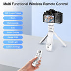 AODELAN for Nikon Camera Tripod with Rechargeable Wireless Shutter Release,Shooting Grip Remote Control Handle for P1000,P950,B600,A1000,Z6 II,Z30,Z50,Z5,Z7 II,Z fc,Z f,Z6 III,Z50 II,P1100,Z5II(White)