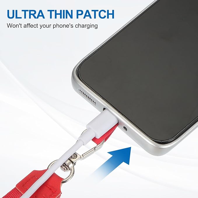 PATIKIL Smart Phone Lanyard with Wrist Strap and Patches for Most Smartphones ID Badges Keychain