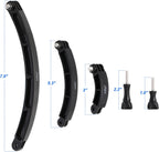 HSU 3 in 1 Curved Extension Arm Kit, Extension Pivot Arm Adjustable Monopod Bracket for GoPro Hero 13/12/11/10/9/8/7/6/5 Black, Session 5/4, DJI Osmo Action and More