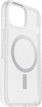 OtterBox iPhone 15, iPhone 14, and iPhone 13 Symmetry Series Clear Case - Stardust (Clear/Silver), Snaps to MagSafe, Ultra-Sleek, Raised Edges Protect Camera & Screen