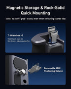 TELESIN Street Grip Kit For Hero 9-13 | Without Metal Rabbit Cage | Camera Grip Holder with Seesaw Design | Ergonomic Handle Grip Design | Backup TF Card Slot | Quick Battery Access | Vlog Grip Holder