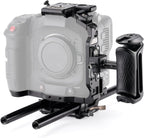 Tilta Camera Cage Compatible with Canon C80 Advanced Kit | Includes Tilta Xeno NATO Side Handle, 15mm LWS Baseplate, Aluminum Rods & Button Extensions | NATO, Cold Shoe, 1/4"-20 & 3/8"-16 Threads