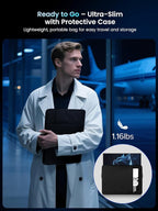 UPERFECT Portable Monitor 18.5-inch 120HZ 100% sRGB 1080P w/VESA & Stand 180° Adjustable Ultra-Slim & Lightweight Frameless FHD FreeSync IPS HDR Gaming Display, Travel Second Monitor for Laptop