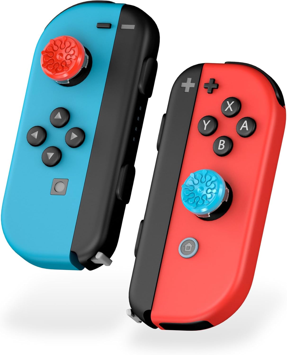 KontrolFreek Splash Performance Thumbsticks for Nintendo Switch Joy-Con Controller | Concave | Blue/Red