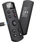 Hanpusen Rechargeable Camera Remote Control for Sony - Wireless Shutter Release with OLED Screen compatiable with ZV-1F,ZV-1II,ZV-1,ZV-E10II,ZV-E10,A6100,A6400,FX30,FX3;Replace Sony RMT-P1BT（Black）