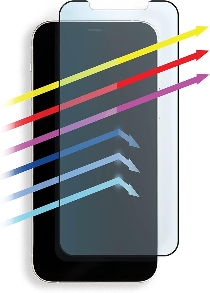 BodyGuardz PRTX Edge Eyeguard Blue Light Screen Protector Designed for iPhone 12 Pro Max