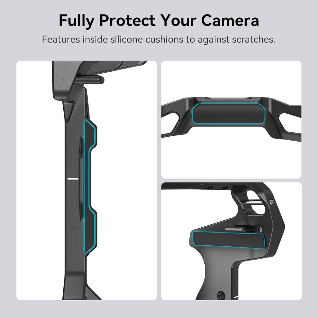 SmallRig R5 / R6 Camera Cage for Canon R5 / R6 with BG-R10 Battery Grip, Aluminum Alloy Film Movie Making Camera Video Cage with Shoe Mount 3464B