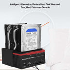 Zopsc USB 3.0 SATA/IDE HDD Docking Station Three-Bay Offline Clone HUB Reader 12V / 3A Independent Power Supply External Hard Drive Docking Station(US) 100-240V