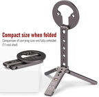Magnetic Tripod for iPhone 12/13/14/15/16 & MagSafe Cases | Handy Phone Stand | 20 N52 Magnets Inside, Cold Shoe Mount, 1/4" Screw & Foldable Hook