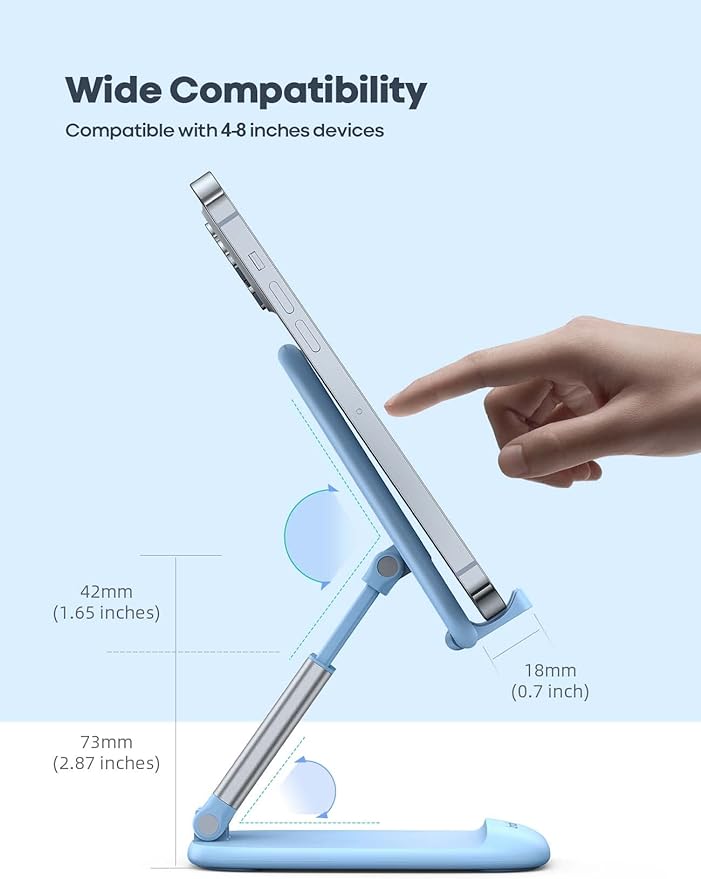 Lamicall Easter Basket Stuffers for Teens Girls Boys Cell Phone Stand, Blue Cell Phone Holder for 4-8'' Smartphone, Easter Basket Essentials