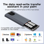 MAIWO Dual-Bay M.2 SSD Enclosure Cloner for NVMe & SATA, USB3.2 GEN2X2 10Gbps M.2 Offline Duplicator Supports SATA to NVMe and NVMe to SATA, Dual M.2 Enclosure for SSDs Sizes 2230/2242/2260/2280