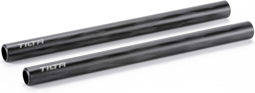Tilta 2X Carbon Fiber Rods 15mm for Rail Support System | Increased Strength | Limited Reflection | Lightweight | DSLR Shoulder Rig, Camera Stabilizer Cage, Matte Box (20cm)