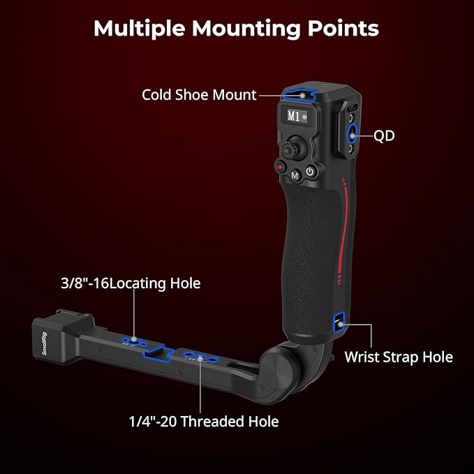 SmallRig Focus Control Dual Grip for DJI RS 2 / RS 3 Pro/RS 4 Pro Gimbal Stabilizer, Dual Handle with NATO Rail, Joystick Operation, Mode Switching, Centering/Locking, Max Load 17.6lb(Not for RS4)