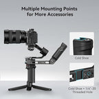 SmallRig Plastic Lightweight Adjustable Handle Sling Handgrip Only for DJI RS 4 Mini/RS 3 Mini Gimbal Handheld Stabilizer, with NATO Clamp and Cold Shoe Mount