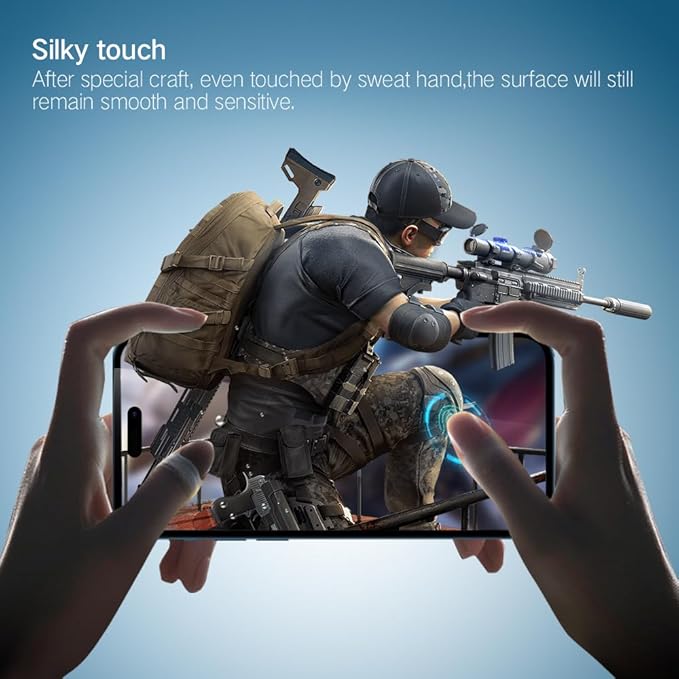 PERFECTSIGHT 2 Pack Anti Blue Light Screen Protector Compatible with iPhone 14 Pro Max, [Eye Protection Relieve Eye Strain] HD Clear 5X Stronger Blue Light Blocking Tempered Glass