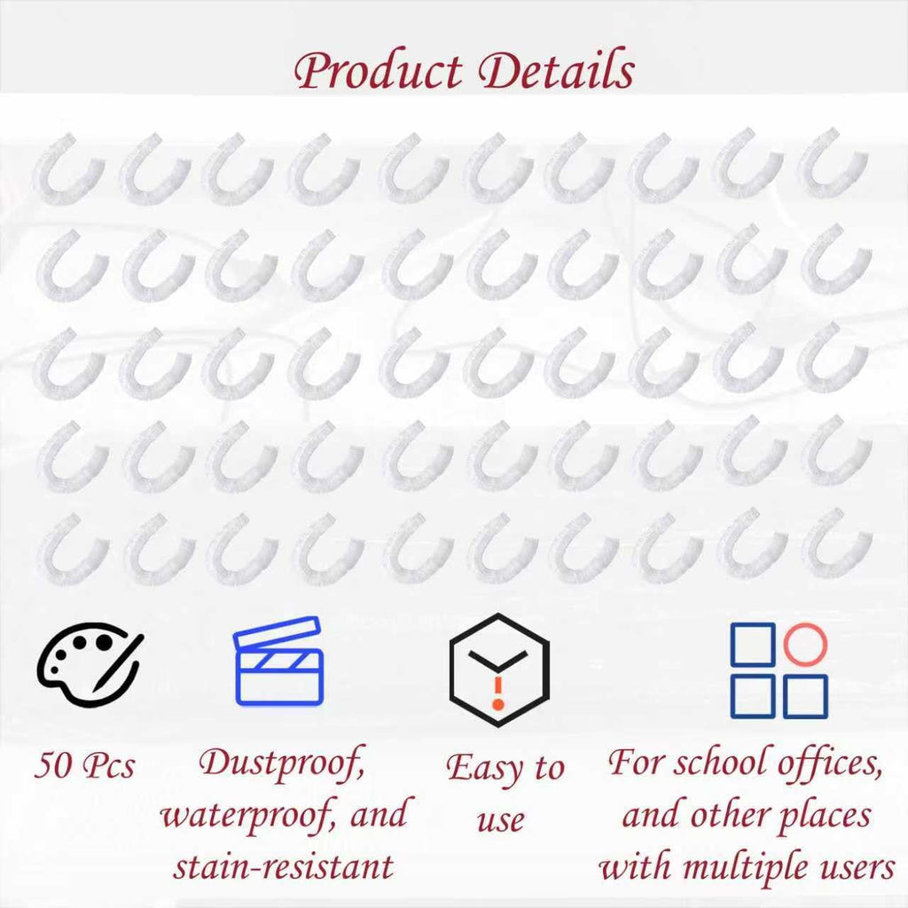 50Pcs Keyboard Cover - Disposable Keyboard Protector for Desktop Dustproof Waterproof for Office Schools Supplies