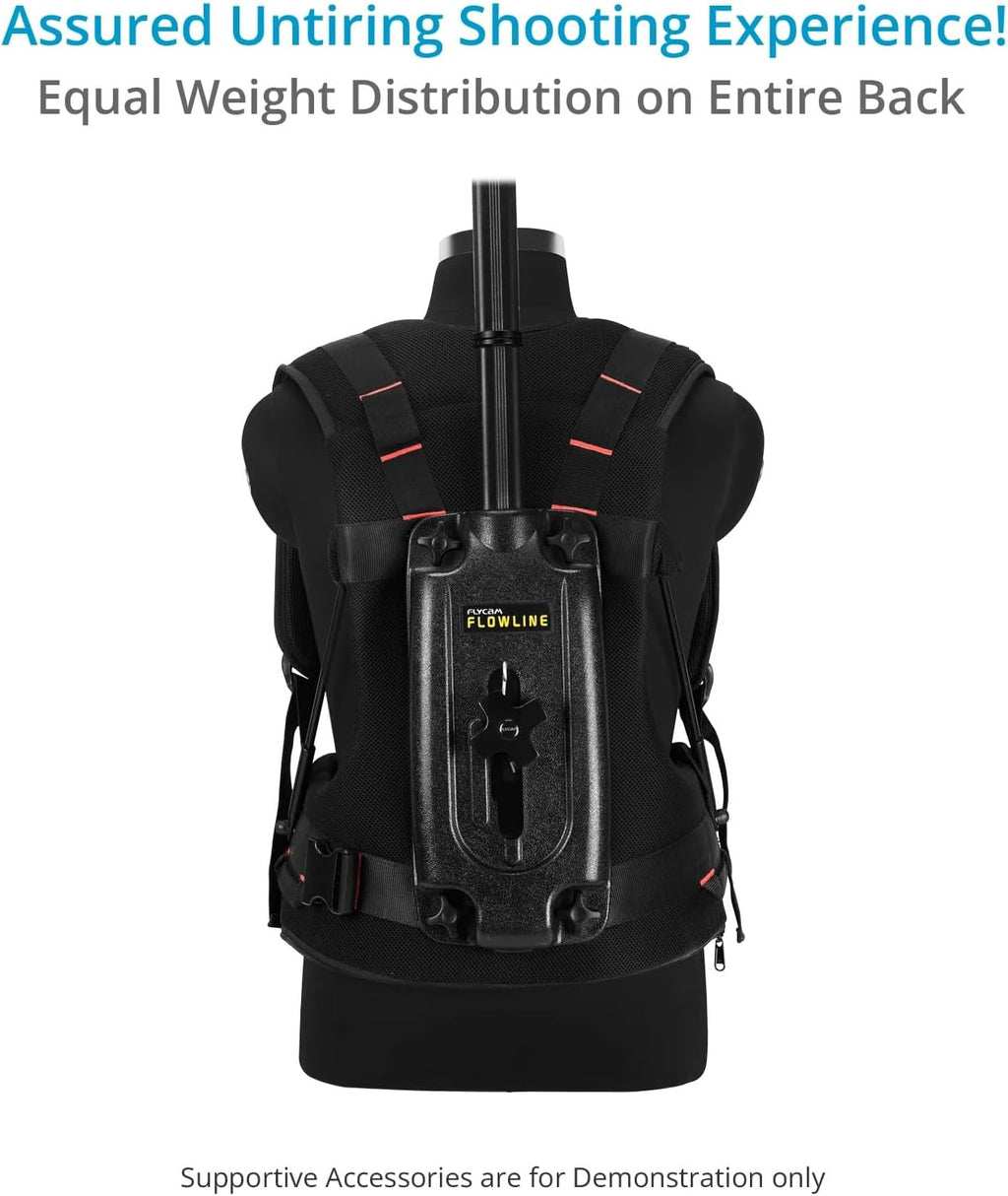 FLYCAM Flowline Starter Body Support Rig with Placid 2-Axis Stabilizing Arm for Camera & Gimbals. Payload up to 5-7.5kg/11-16lb (FLCM-FLN-PA-01)