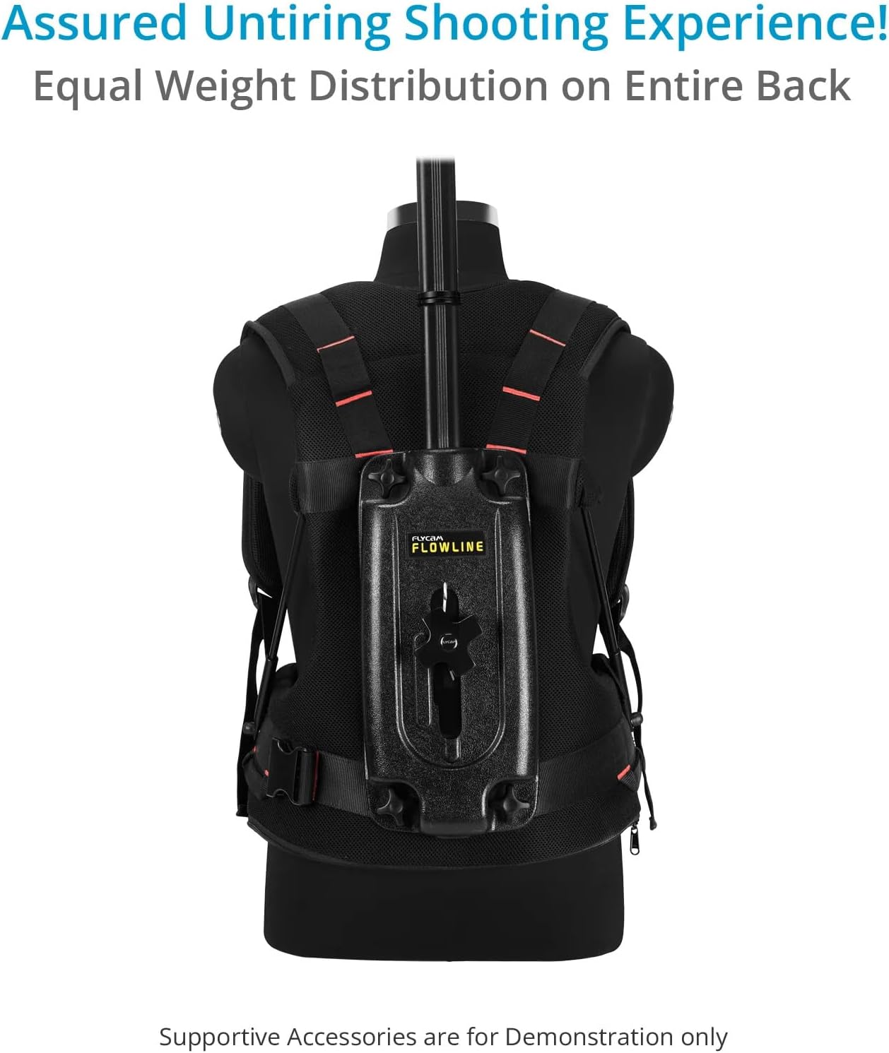 FLYCAM Flowline Starter Body Support Rig with Placid 2-Axis Stabilizing Arm for Camera & Gimbals. Payload up to 5-7.5kg/11-16lb (FLCM-FLN-PA-01)