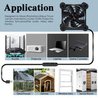 Quiet 80mm Fan with 10 Speed USB 5V DC 12V IPX5 Waterproof Cooling Fan for Tablet TV Receiver Router DVR Xbox Greenhouse Kennel Computer Cabinet Component Cooling