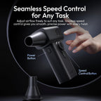 ULANZI AD02 Storm Electric Air Duster V2, 13W High-Speed Compressed Air Duster, 12.5W Fast Charge, Variable Speed, with 200-Mesh Filter & LED Light, Portable Mini Dust Blower for Camer Cleaning