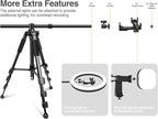 Elitehood Ultra-Stable Overhead Tripod for iPhone – Heavy Duty Aluminum iPhone Tripod Stand, 360°Adjustable & 25in Horizontal Long Phone Arm, Tall Phone Holder Stand Mount for Recording