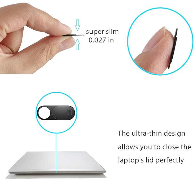 Laptop Camera Cover Slide, 12 Pack Webcam Cover, Phone Camera Cover, Ultra-Thin Computer Slide - Fits Most Laptop, Desktop, PC, Tablet, Smartphone to Protect Your Privacy and Security