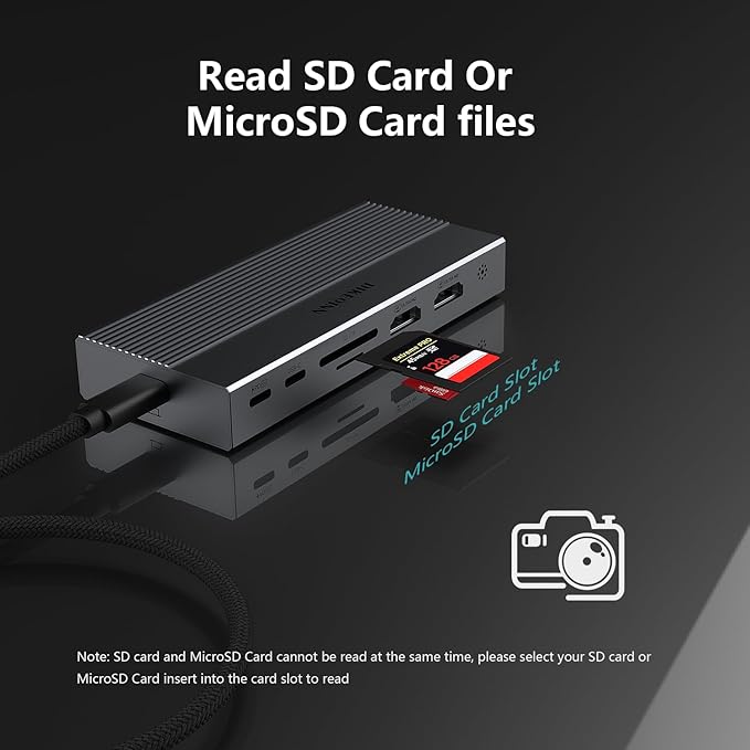 13-in-1 USB C Docking Station: Triple 4K Display, 100W Power Delivery, 5Gbps Data Ports, SD/MicroSD Slot - for Dell XPS, HP Laptops & ThinkPad