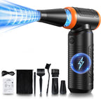 Compressed Air Duster, 300,000RPM Powerful Electric Air Duster, No Canned Air Duster-Replace Compressed Air, 3 Gear Adjustable High-Speed Air Blower for Office, Home,Car, Computer, Keyboard