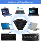2PCS English Keyboard Stickers Replacement Letters, Full Size Big Letter QWERTY Keyboard Sticker Universal for PC Computer Laptop Desktop, Matte Keyboard Alphabet Stickers