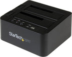 StarTech.com USB Flash Drive Duplicator and HDD/SSD Cloner Docking Station with LCD and Erase Modes, 1 to 2 Drive Copier, Sanitizer, and Dock (USBDUP12, SDOCK2U313R)