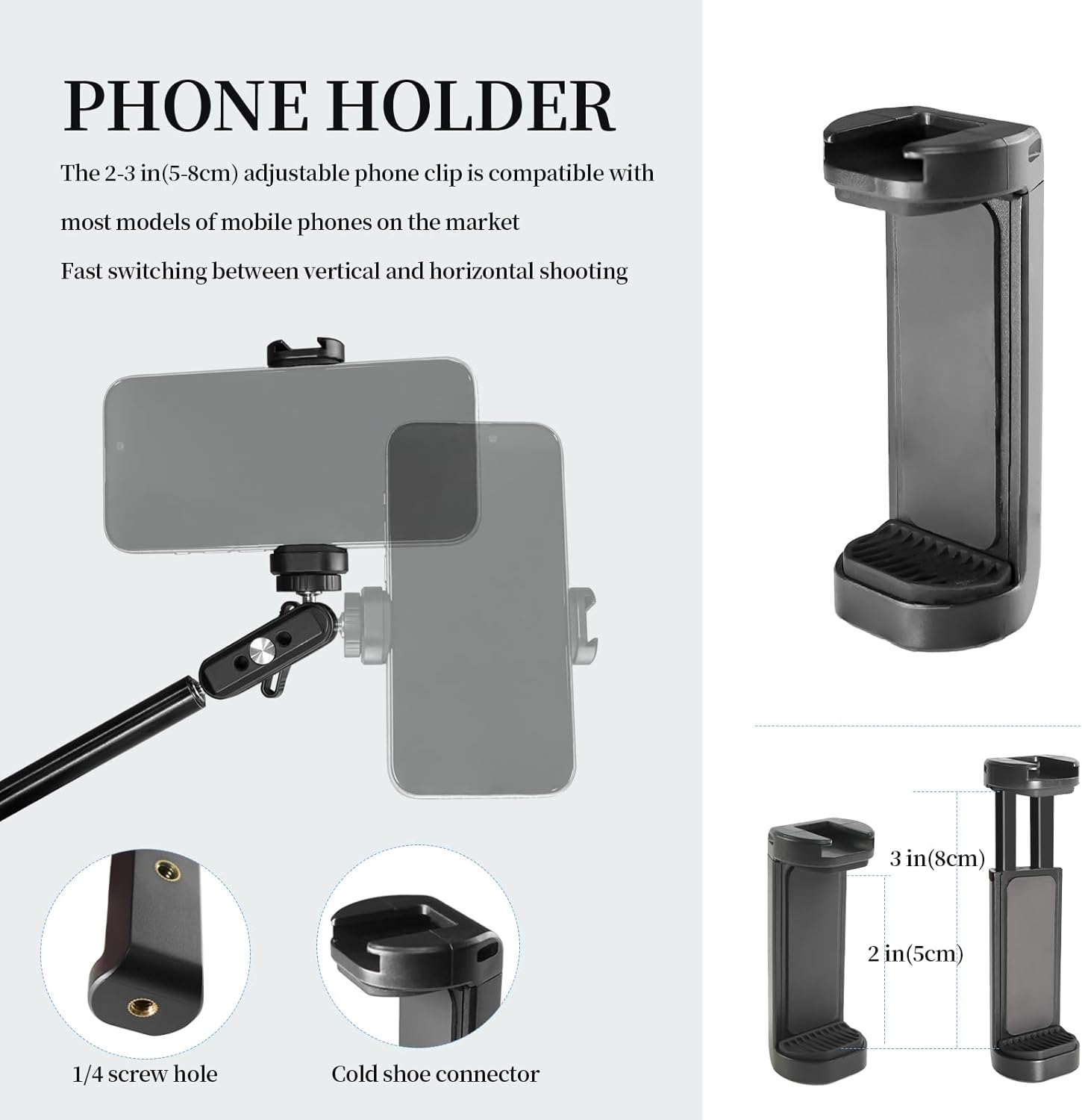 FIFIELD 22" Magic Arm with Super Clamp Overhead Camera Mount for Camera, 1/4” Threads Adjustable Desktop Stand Holder Compatible with Phone Microphone Webcam Action Camera Video Light