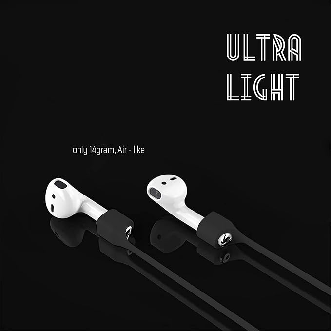 Ultra Strong Magnetic Airpod Pro Strap Anti-Lost Cord Sports Lanyard Compatible with Airpods 3rd 2nd Generation Pro 3 2 1 (Black)