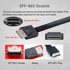 CY External Oculink SFF-8612 SFF-8611 to M.2 NGFF M-Key to NVME PCIe SSD 2280 SSD Enclosure Adapter for Mainboard