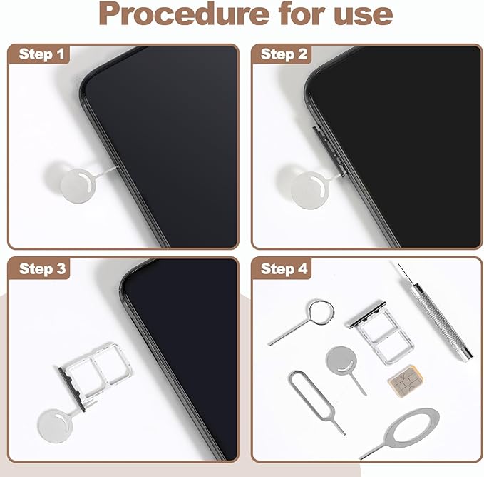 13 Pcs Sim Card Removal Tool Sim Card Tool Sim Ejector Tool iPhone Sim Card Removal Tool Sim Eject Tool Smooth and Burr-Free for All Cell Phones